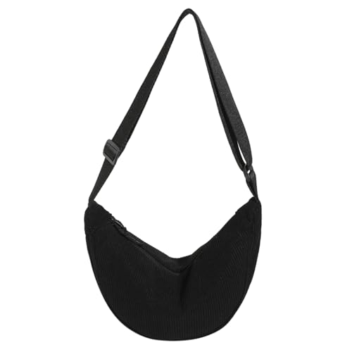 AVZYARDY Halbmondtasche for Damen Nylon Halbmond Crossbody Bag mit verstellbarem Riemen Einfarbige Hobos Halbmond Tasche Frauen Reißverschluss Umhängetasche Gürteltaschen Brusttasche von AVZYARDY