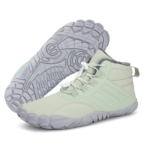 AVZYARDY Herren Damen Winterschuhe Warm Gefüttert Wanderschuhe Outdoor Wasserdicht Barfussschuhe Barefoot Shoes von AVZYARDY
