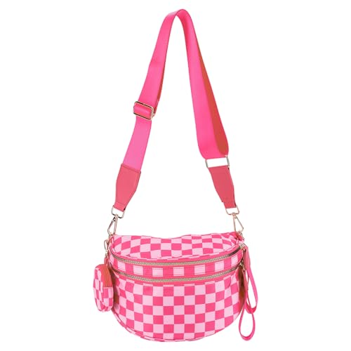 AVZYARDY Karbeer Umhängetasche Großer Penner -Bag Crossbody -Tasche for Frauen täglich (Rose Rot) von AVZYARDY