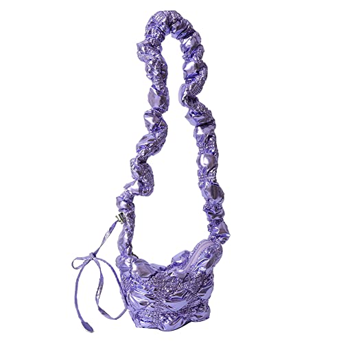 AVZYARDY Kordelzug Wolke Plissee Shopping Handtaschen Frauen Unterarm Tasche Mode Einfarbig Umhängetasche von AVZYARDY