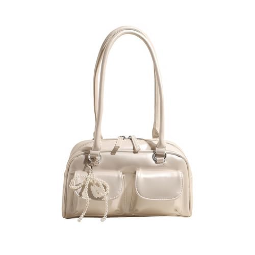 AVZYARDY Leder -Umhängetasche for Frauen mit angehender einfacher Pendlertasche (weiß) von AVZYARDY