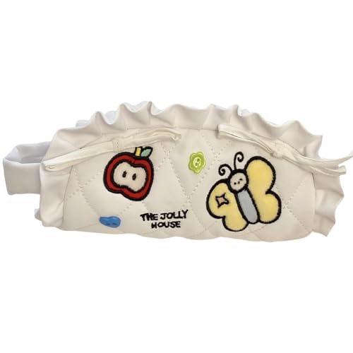 AVZYARDY Niedliches Cartoon-Stickerei Federmäppchen for Mädchen, weiche Teigtaschenform, Schreibwarenetui, multifunktionale Make-up- und Büroorganizer-Tasche for Schule, Hochschule oder Arbeit von AVZYARDY