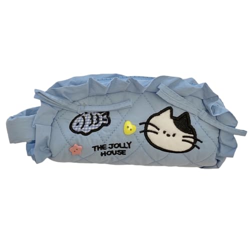 AVZYARDY Niedliches Cartoon-Stickerei Federmäppchen for Mädchen, weiche Teigtaschenform, Schreibwarenetui, multifunktionale Make-up- und Büroorganizer-Tasche for Schule, Hochschule oder Arbeit von AVZYARDY