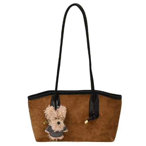 AVZYARDY PU Leder Top Griff Geldbeutel Retro Schulterhandtaschen for Arbeitsreise (Kaffee) von AVZYARDY