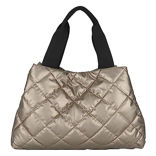 AVZYARDY Puffer-Schultertasche Damen, großes Fassungsvermögen, mit Tragegriff, weiche, einfarbige Baumwolle for Shopper-Reisen von AVZYARDY