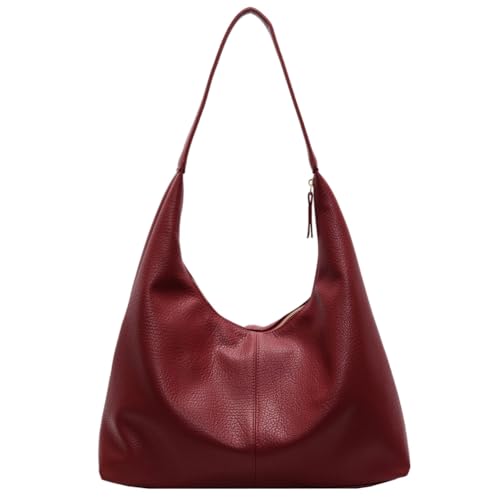 AVZYARDY Slouchy Hobo Tasche for Frauen Reißverschluss Abschluss Umhängetasche PU Leder große Kapazität Unterarmtasche Handtasche for Reiseeinkaufsarbeit von AVZYARDY