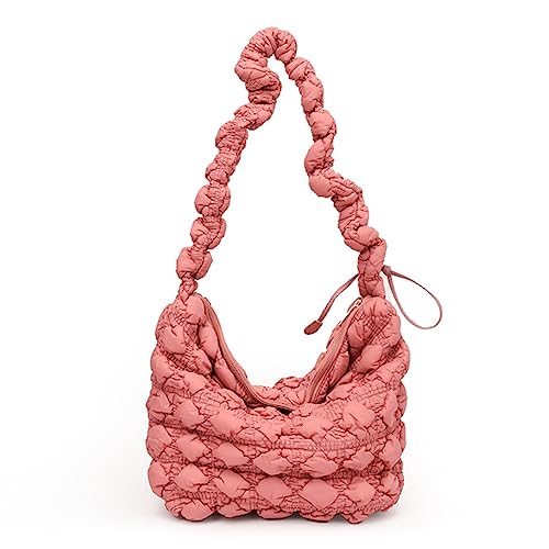 AVZYARDY Umhängetasche mit großem Fassungsvermögen, Damen-Umhängetasche, gesteppter, bestickter Faden, plissierte Shopper-Tasche von AVZYARDY