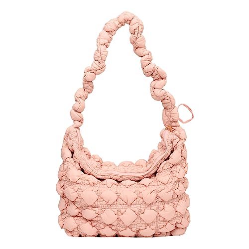 AVZYARDY Umhängetasche mit großem Fassungsvermögen, Damen-Umhängetasche, gesteppter, bestickter Faden, plissierte Shopper-Tasche von AVZYARDY