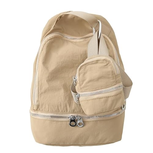 AVZYARDY Unisex-Moderucksack, verstellbarer Riemen, Sport-Rucksack, einfarbig, leichter Nylon-Rucksack, Outdoor-Rucksack mit kleiner Geldbörse von AVZYARDY
