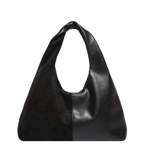 AVZYARDY Wildleder -Hobo -Tasche Große schlampige Umhängetasche for Frauen arbeiten jeden Tag (schwarz) von AVZYARDY