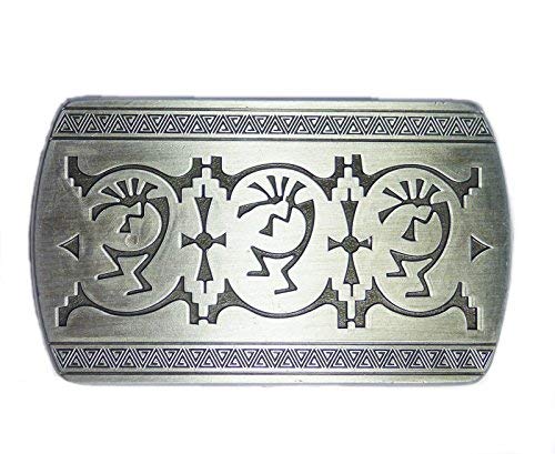 AW-Collection Buckle Gürtelschnalle Gürtelschließe Westernbuckle Kokopelli indianischer Fruchtbarkeitsgott von AW-Collection