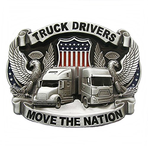AW-Collection Gürtelschnalle Buckle Gürtelschliesse Truck Driver Move the Nation Trucker von AW-Collection