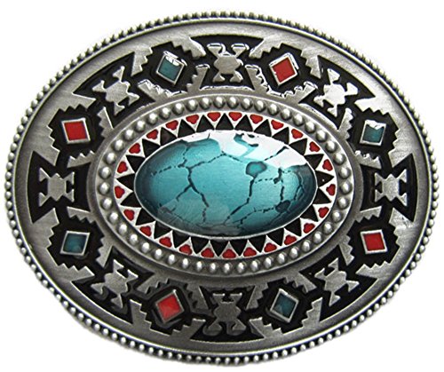 AW-Collection Buckle Gürtelschnalle Gürtelschließe Indianisches Ornament Westernbuckle von AW-Collection