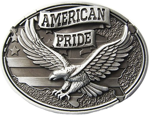 Gürtelschnalle Buckle Gürtelschließe Fliegender Adler American Pride silber für Wechselgürtel von AW-Collection