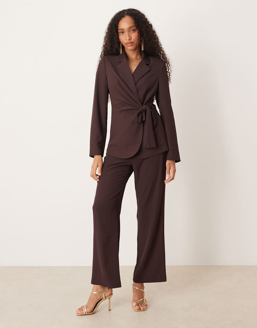 AWARE - Elegante Hose in Schokobraun mit geradem Bein, Kombiteil-Brown von AWARE