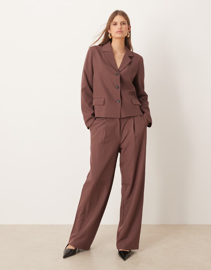 AWARE - Elegante Hose in Terracotta mit weitem Bein, Kombiteil-Lila von AWARE