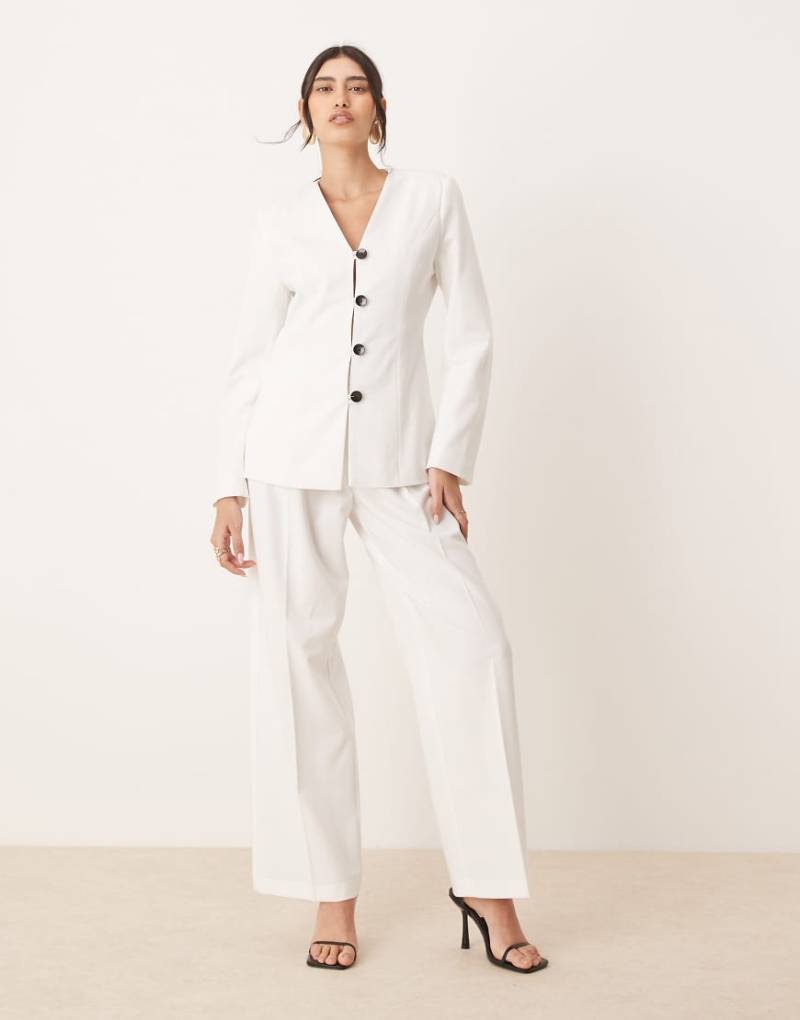 AWARE - Elegante Hose in Weiß mit weitem Bein, Kombiteil von AWARE