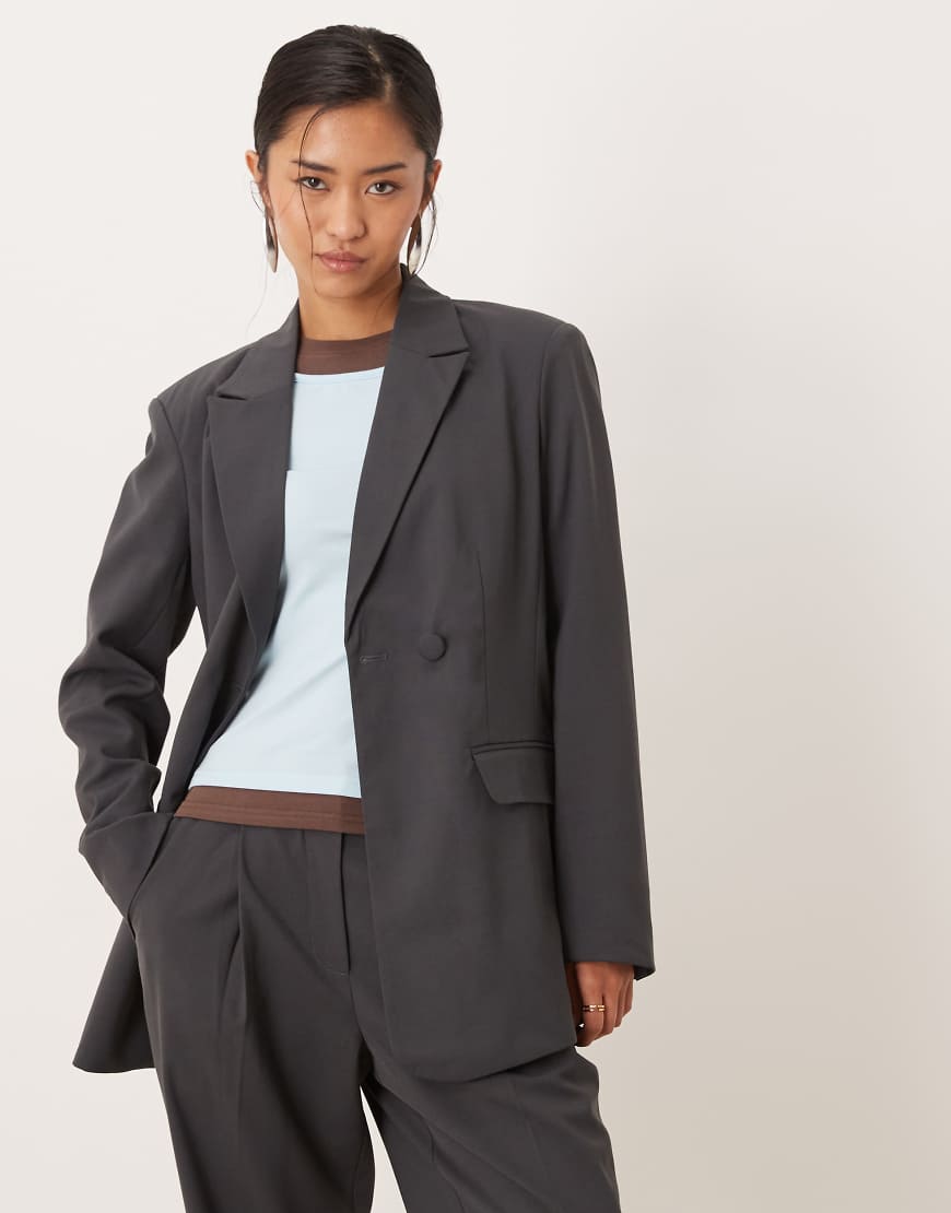 AWARE - Mix & Match - Eleganter Blazer in meliertem Dunkelgrau von AWARE