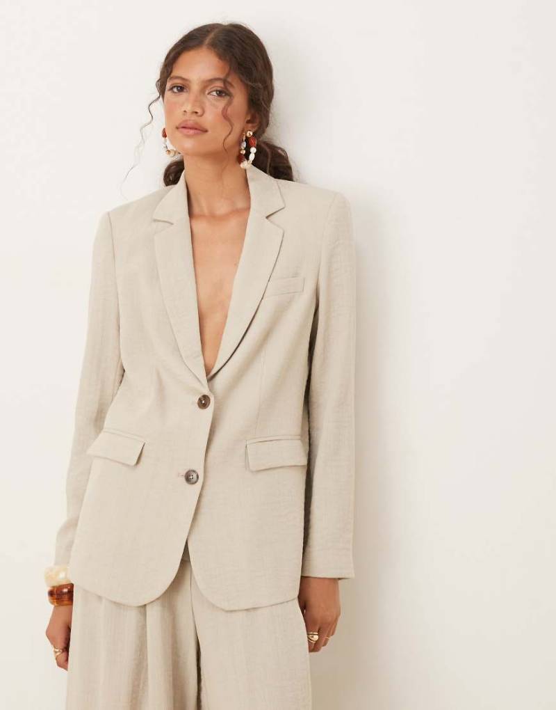Aware - Mix & Match - Premium - Eleganter Oversize-Blazer in Steinbeige, Kombiteil-Neutral von AWARE