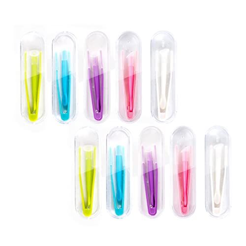 AWAVM 10 Kontaktlinsen Pinzette Sucker Stick Set Kontaktlinsenbehälter Spezial Pinzette Set Kontaktlinsen Makeup Entferner Pinzette Sucker Stick Set von AWAVM