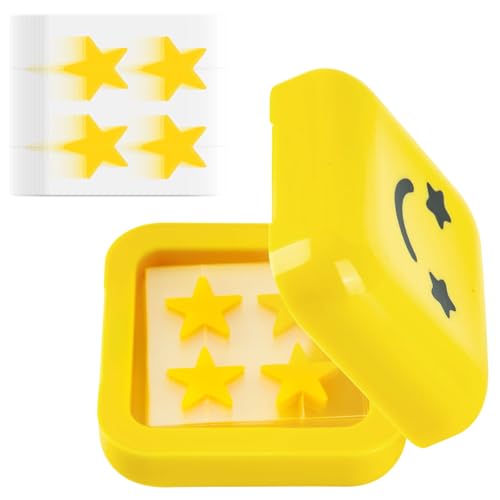 AWAVM 40pieces Hydrokolloid Pickel Patch, Sternförmiger Akne Patch, Dekorativer Praktischer Pimple Patch, Gesichtsakne Patch, Kommt mit Tragbarer Spiegelbox von AWAVM