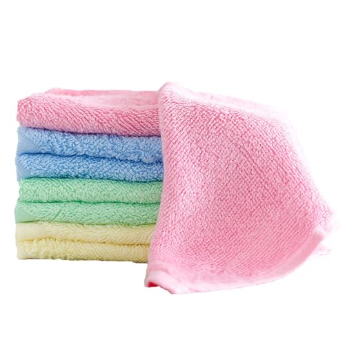 AWAVM 8pcs Flanell Gesichtstuch weiches Gesichtstuch Flanell Baumwolltuch schnell trocknend wiederverwendbares Gesichtstuch Quadrat Waschflanell passend für Säuglinge, Kinder und Erwachsene von AWAVM