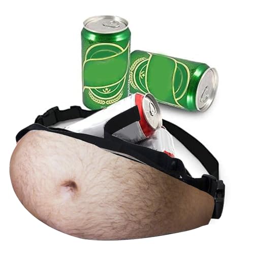AWAVM Lustige Geschenke für Männer, Bierbauch-Form-Hüfttasche, Bauchform-Hüfttasche, Papa-Tasche mit verstellbarem Gürtel, Geschenke für Ihn, Nude, Interessantes Match von AWAVM