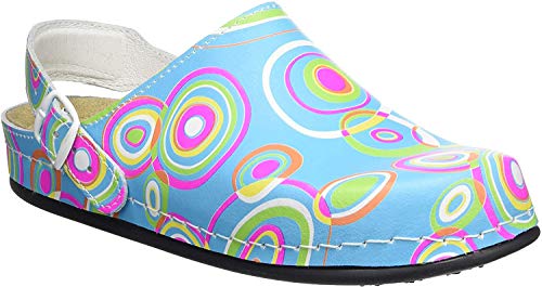 AWC Damen Berufsschuhe Tiefbett, Farbe: Hellblau/Bunt, Größe: 36 von AWC