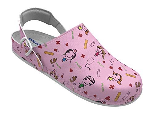 AWC Damen Berufsschuhe Tiefbett, Farbe: rosa/Medizin, Größe: 41 von AWC