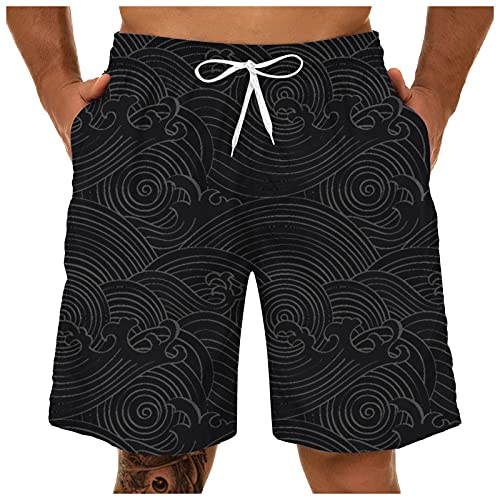 AWDX 2021 Herren Badehose Sport Oversize Schnelltrocknend Surfhosen mit Tunnelzug Funky 3D Druck Freizeit Sommer Urlaub Schwimmhose für Männer Schwimmhose Sporthose Beach Pants Shorts, Größen L - 5XL von AWDX