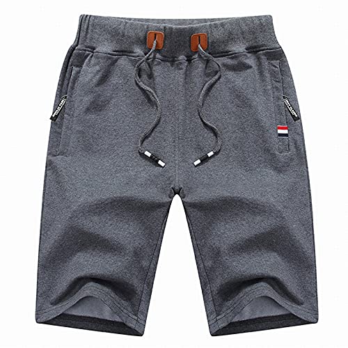 AWDX 3/4 Hose Herren Baumwolle Kurze Chino Shorts Cargohose Sommerhose Atmungsaktiv & Schnelltrocknend Herrenshorts Fitness Leicht Hosen mit Zipper Taschen und Elastisch Bund, 12 Farben, bis XXXXXXL von AWDX