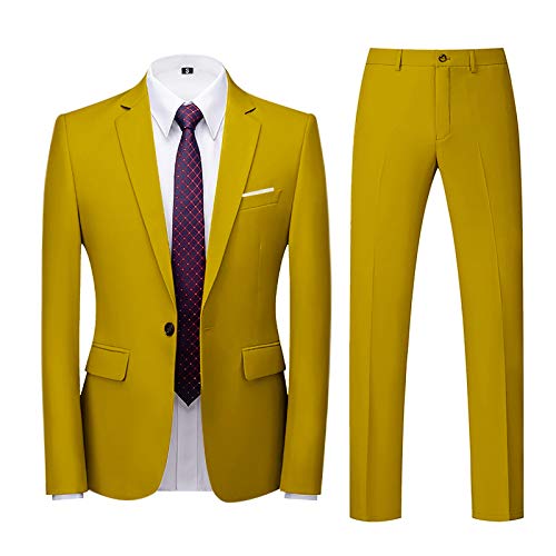 AWDX Herren Anzug Einfarbig, 16 Farben, 3-Teilig oder 2-Teilig Modisch Normaler Schnitt Slim Fit Anzüge Herrenanzug Sakko Hose Weste f. Hochzeit Business Party Weihnachts Kostüm Festliche Suits Manner von AWDX