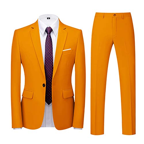 AWDX Herren Anzug Einfarbig, 16 Farben, 3-Teilig oder 2-Teilig Modisch Normaler Schnitt Slim Fit Anzüge Herrenanzug Sakko Hose Weste f. Hochzeit Business Party Weihnachts Kostüm Festliche Suits Manner von AWDX