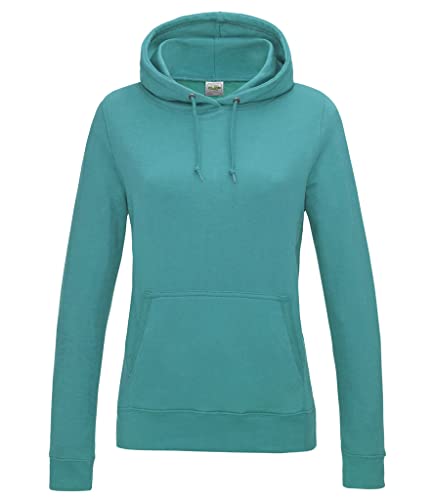 AWDis Damen Girlie College Hoodie Kapuzenpullover, Blau (Hawaiian Blue), 46 von AWDis