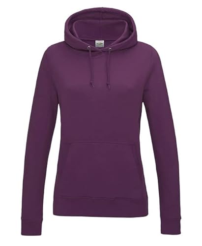 AWDis Damen Girlie College Hoodie Kapuzenpullover, Lila (Plum), 32 von AWDis