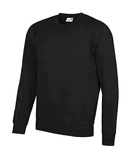 AWDis Herren Raglan Sweatshirt, Schwarz (Academy Black), M von AWDis