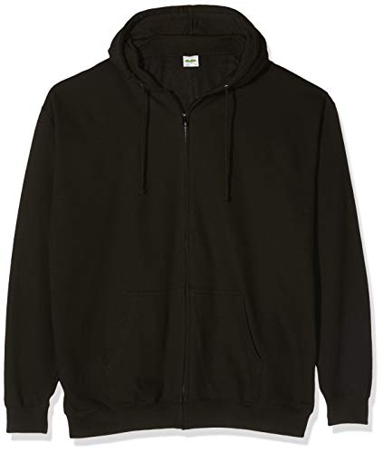 AWDis Herren Reißverschluss Kapuzen Pullover Jacke, Schwarz (Jet Black), M von AWDis