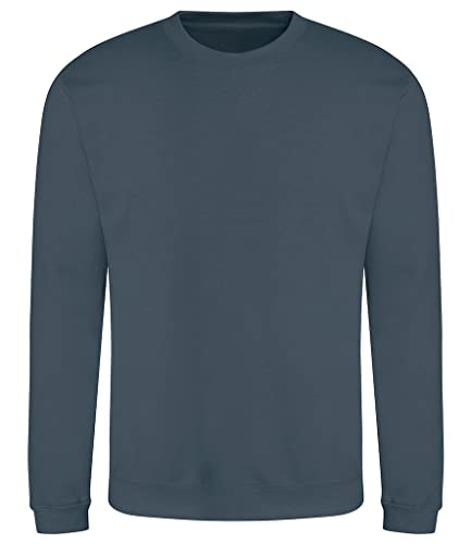 AWDis Herren Sweat Sweatshirt, Blau (AIR Force Blue AFB), L von AWDis