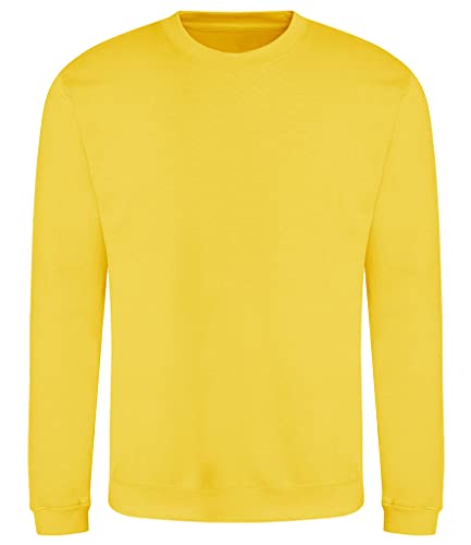 AWDis Herren Sweat Sweatshirt, Gelb (Sun Yellow SUY), XS von AWDis