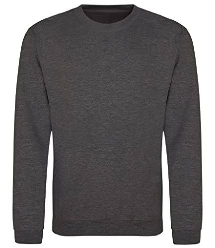 AWDis Herren Sweat Sweatshirt, Grau (Charcoal CHA), L von AWDis