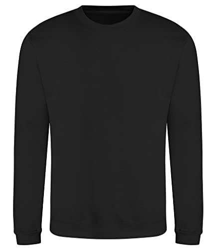 AWDis Herren Sweat Sweatshirt, Schwarz (Jet Black JEB), XXL von AWDis
