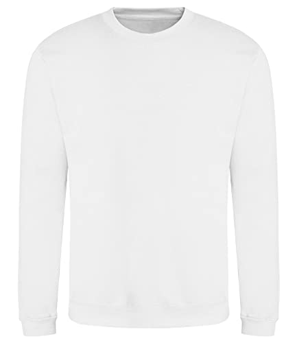 AWDis Herren Sweat Sweatshirt, Weiß (Arctic White ARW), XXL von AWDis