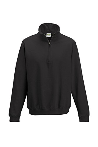 AWDis Herren Sweatshirt/Pullover mit Reißverschluss am Kragen (XLarge) (Anthrazit) von AWDis