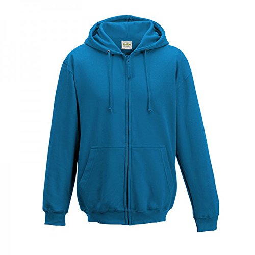 AWDis Herren Zoodie Kapuzenpullover, Blau (Saphirblau), XXL von AWDis