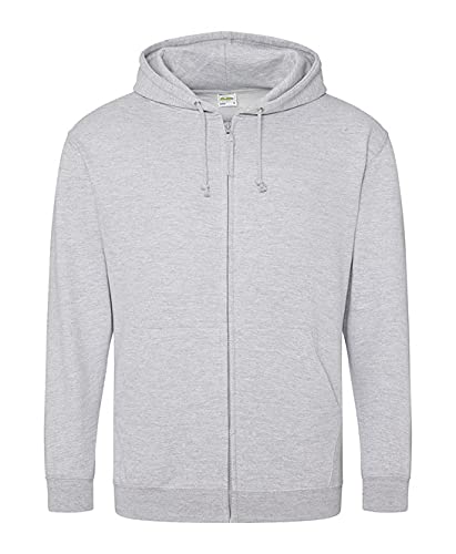 AWDis Herren Zoodie Kapuzenpullover, Grau (Heather Grey), XXXL von AWDis