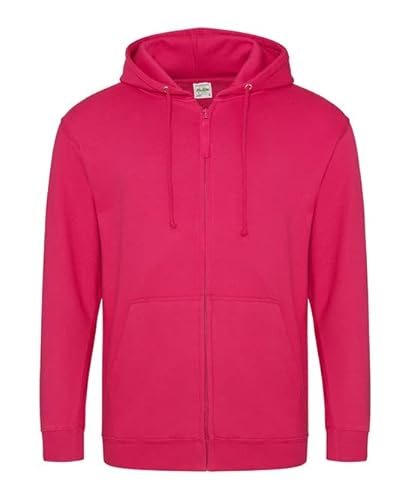 AWDis Herren Zoodie Kapuzenpullover, Pink (Hot Pink), L von AWDis