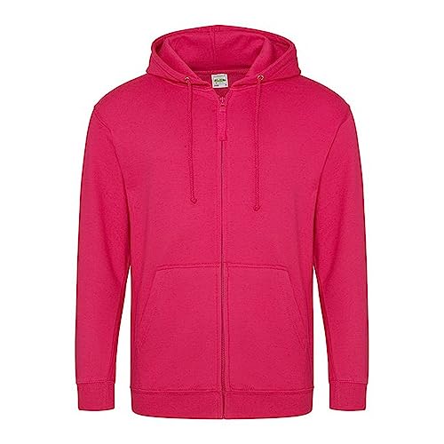 AWDis Herren Zoodie Kapuzenpullover, Pink (Hot Pink), XXL von AWDis