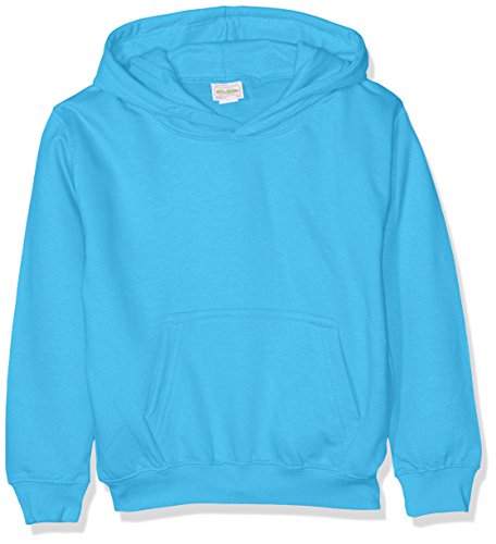 AWDis Jungen Kids Hoodie Kapuzenpullover, Blau (Hawaiian Blue), L von AWDis