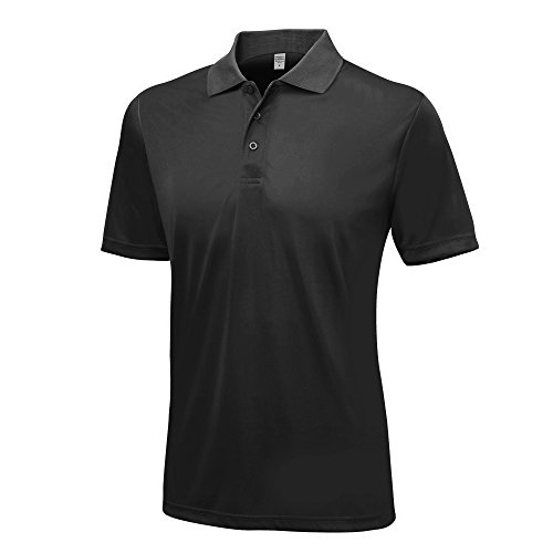 AWDis Unisex Cooles, glattes Poloshirt Polohemd, Jet Black, M von AWDis