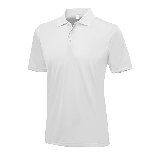 AWDis Unisex Cooles, glattes Poloshirt Polohemd, Weiß (Arctic White), XL von AWDis